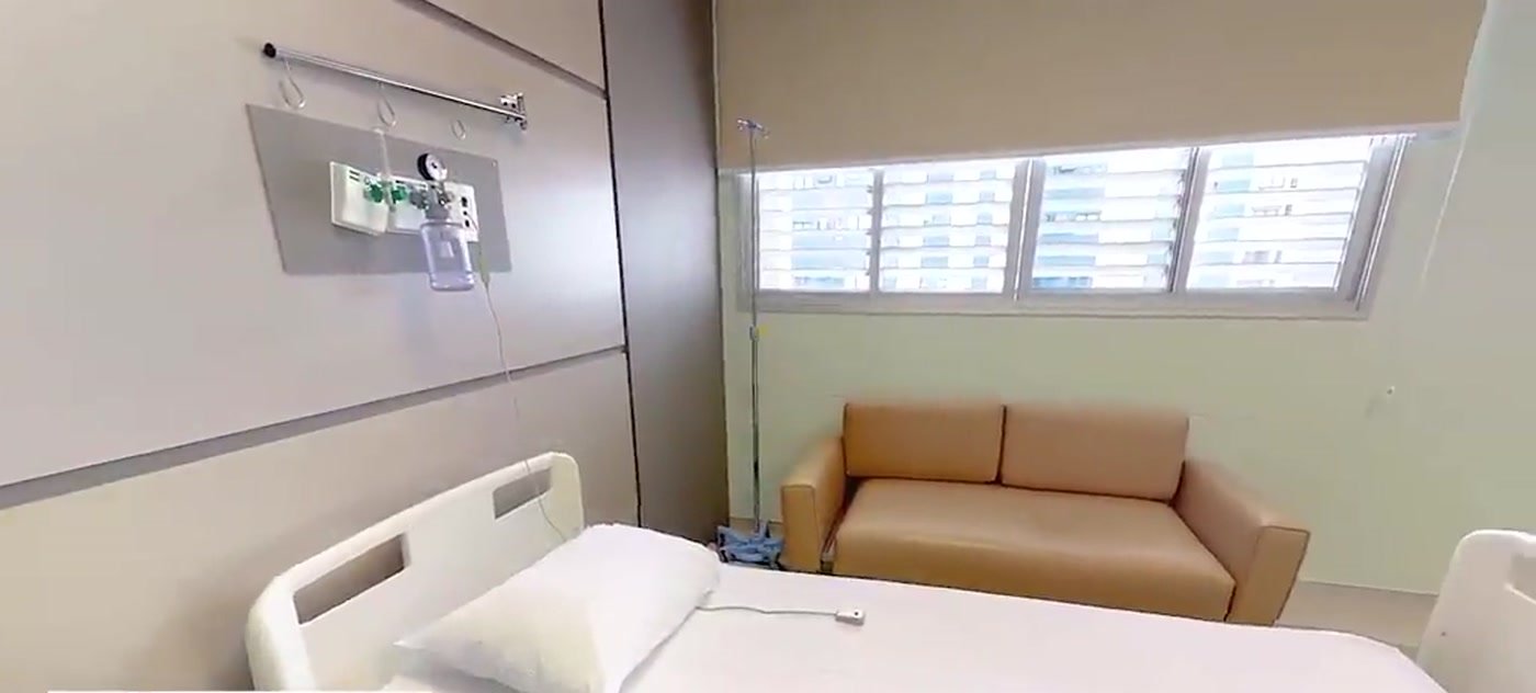 Apartamento de internação com sofá-acompanhante